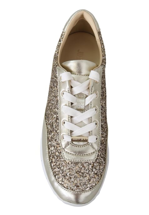 Jimmy Choo Women's Gold Leather Antique Monza Sneakers
