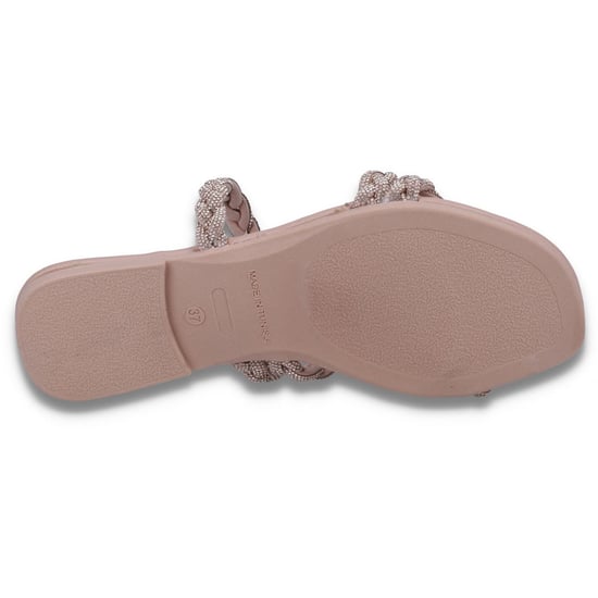 Dune Lassa Synthetic Women's Nude Sandals - Image 3
