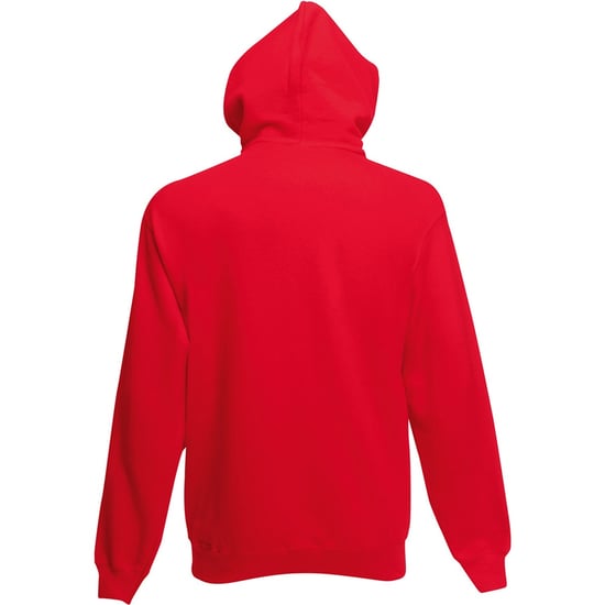 Fruit Of The Loom Mens Hooded Sweatshirt / Hoodie (Red) - Image 2