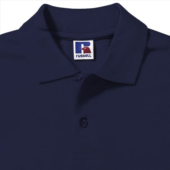 Russell Mens 100% Cotton Short Sleeve Polo Shirt (French Navy) - Image 2