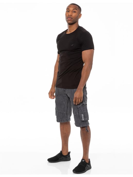 Pantalones cortos vaqueros Enzo Cargo Combat para hombre - Image 6