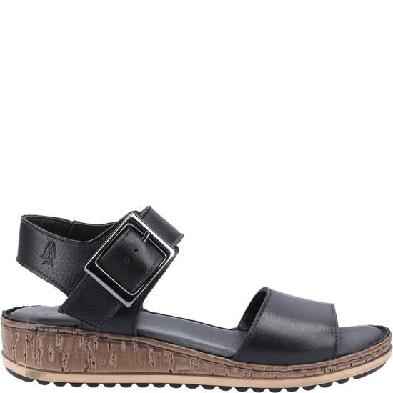 Hush Puppies Womens/Ladies Ellie Leather Wedge Sandals (Black) - Image 2