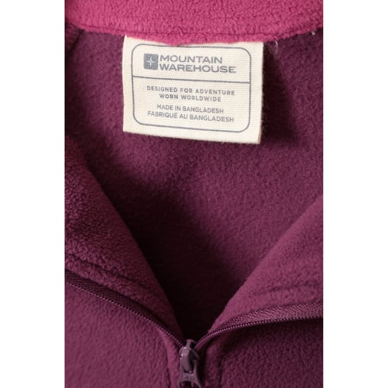 Mountain Warehouse Womens/Ladies Montana Half Zip Fleece Top (Berry) - Image 3