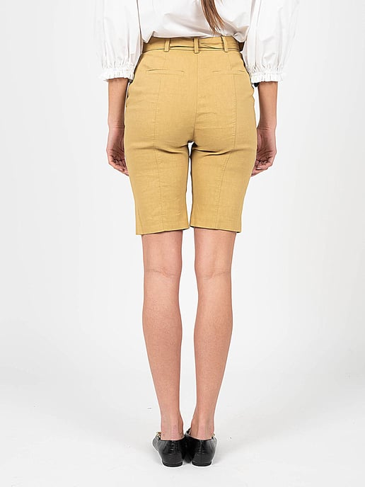 Pinko Shorts Bellona Mujer Beige - Image 4