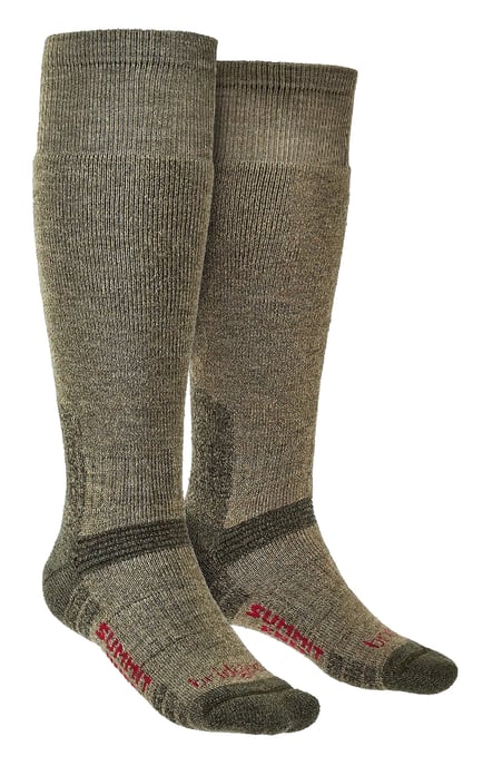 Bridgedale - Calcetines altos de lana merino para hombre - Oliva - Image 1