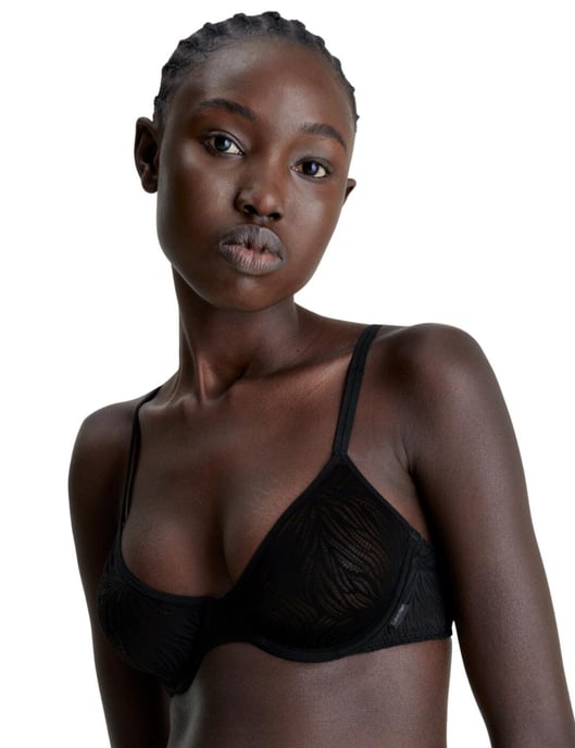 000QF7103E Calvin Klein Sheer Marquisette Unlined Demi Bra