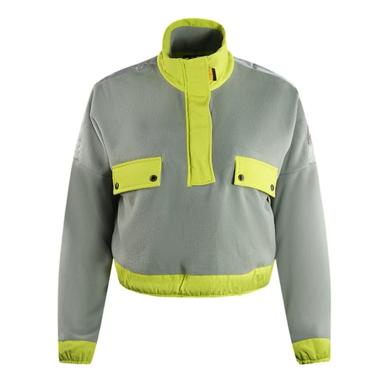 Parajumpers Soraya Grey Half-Zip Crop Sweatshirt
