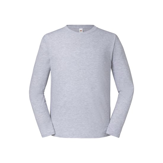 Fruit of the Loom Mens Iconic 195 Premium Long-Sleeved T-Shirt (Heather Grey) - Image 1