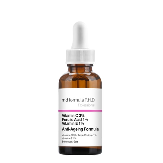MD Formula P.H.D Serum Antienvejecimiento 30ml Vitamina C 3%, Ácido Ferúlico 1%, Vitamina E 1%. - Image 1