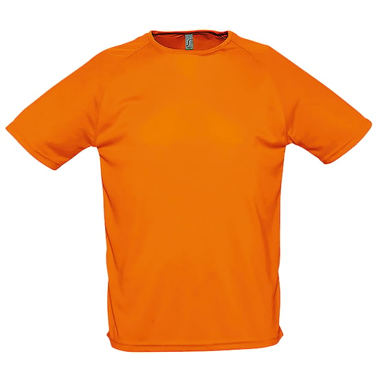 SOLS Mens Sporty Short Sleeve Performance T-Shirt (Neon Orange) - Image 1