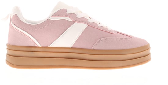 Womens Chunky Trainers Taylor Lace Up pink