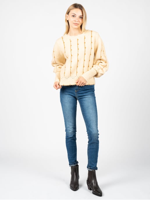 Silvian Heach Suéter Kuina de mujer beige, cremoso - Image 5
