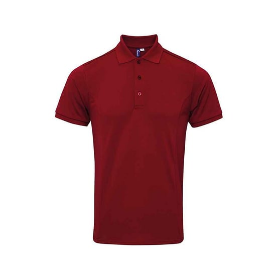 Premier Mens Coolchecker Plus Piqu Polo Shirt (Burgundy) - Image 1