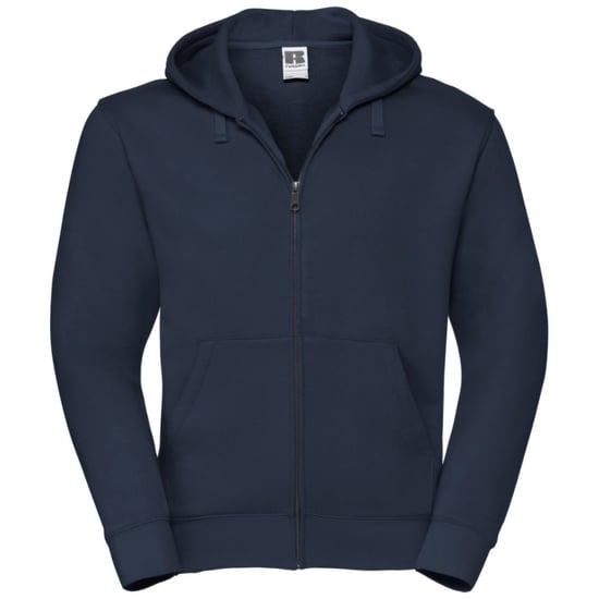 Russell Mens Authentic Full Zip Hooded Sweatshirt / Hoodie (French Navy) - Image 1