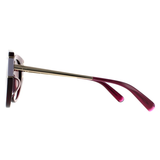 Gafas de sol Cat Eye para mujer Salvatore Ferragamo en violeta, marrón y degradado de vino. - Image 3