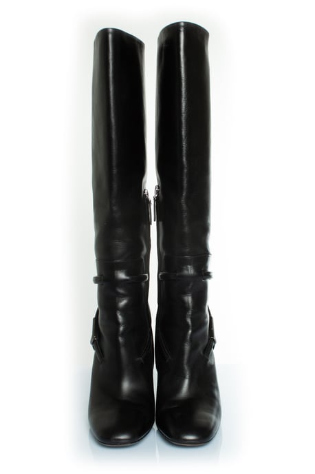 leather boots with T strap - Image 4