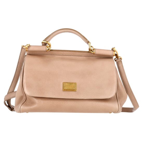 Dolce & Gabbana Large Sicily Hand Bag in Brown Calfskin Leather - Image 1