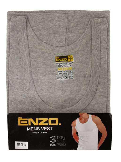 Pack de 3 chalecos Enzo para hombre - Gris - Image 5