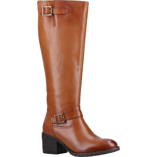 Hush Puppies Heidi Leather Women's Tan Leather Boots - Image 1