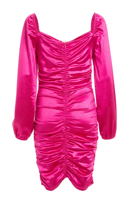 Pink Satin Bodycon Dress