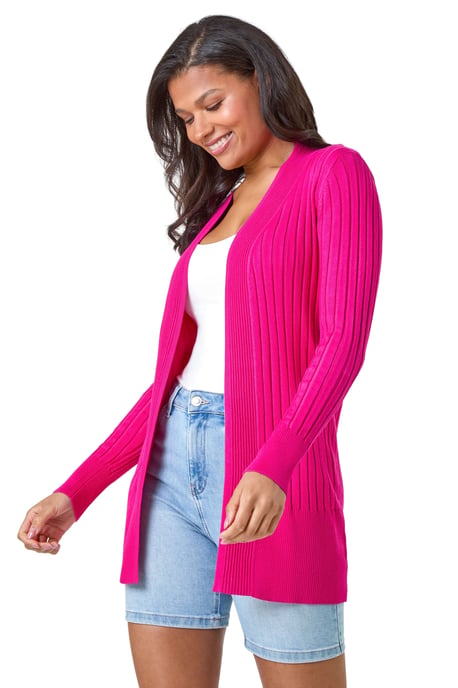 Ribbed Edge To Edge Cardigan