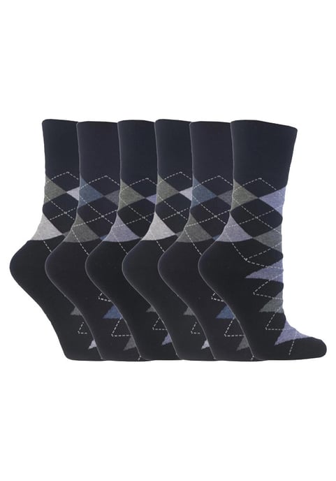 Gentle Grip - 6 Pairs Ladies Gentle Grip Non Elastic Socks - LGG41 - Image 1