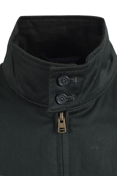 Chaqueta Harrington de algodón encerado Fred Perry en verde oscuro - Image 2