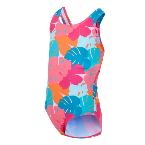 Regatta Girls Katrisse Tropical Leaves One Piece Swimsuit (Multicoloured) - Image 3