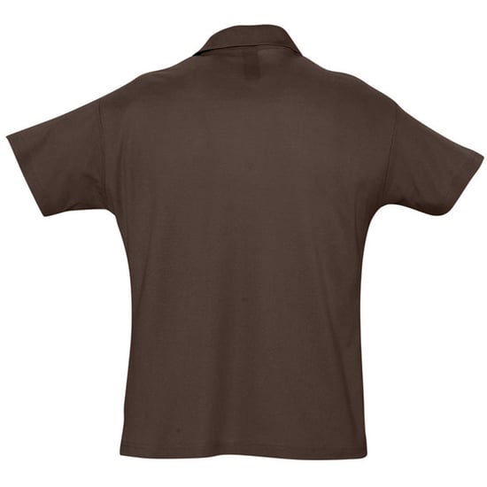 SOLS Mens Summer II Pique Short Sleeve Polo Shirt (Chocolate) - Image 2