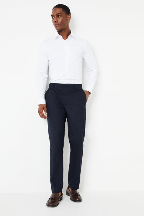 White Slim Fit Long Sleeve Easy Iron Shirt - Image 2