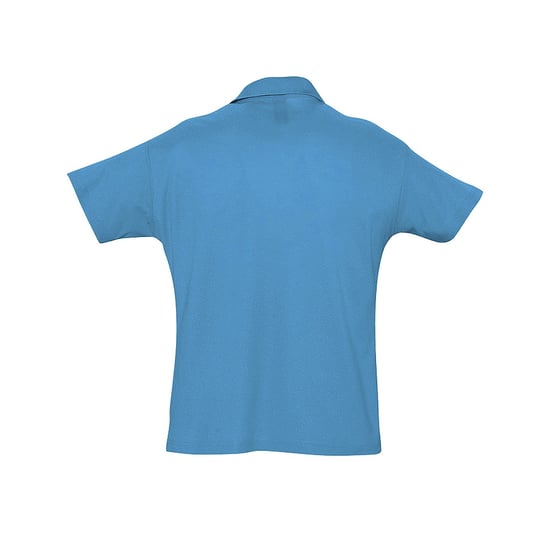 SOLS Mens Summer II Pique Short Sleeve Polo Shirt (Aqua) - Image 2