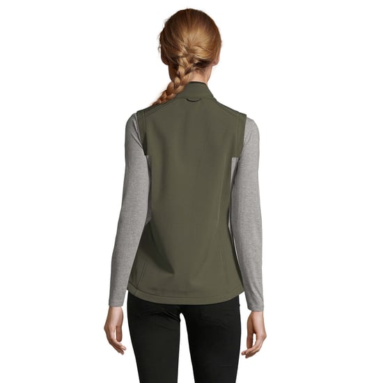 SOLS Womens/Ladies Rallye Softshell Sleeveless Gilet (Army) - Image 2