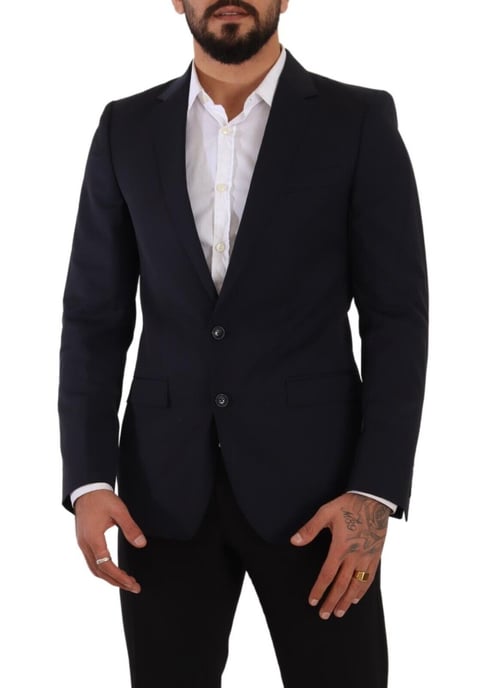 Abrigo de un solo botón azul oscuro para hombre Dolce & Gabbana Blazer MARTINI - Image 4