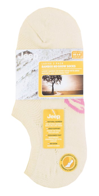 Calcetines Invisibles de Bambú para Mujer - Crema / Negro / Blanco - Image 2