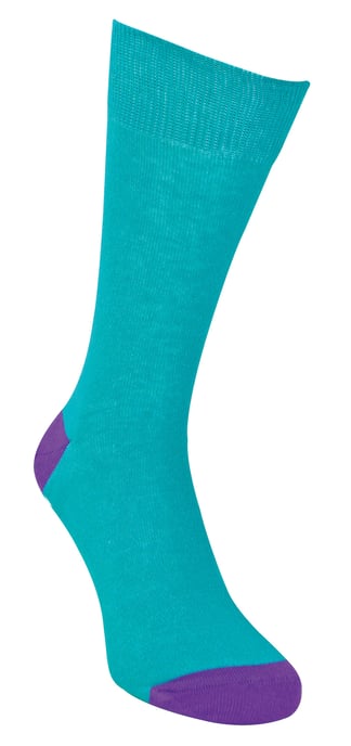 Paquete múltiple de 12 pares de calcetines de algodón negros para hombre | Sock Snob | Calcetines transpirables de caña con talón y puntera acolchados - Verde azulado - Image 2