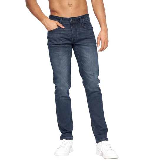 Crosshatch Mens Malcolm Slim Jeans (Dark Wash) - Image 1