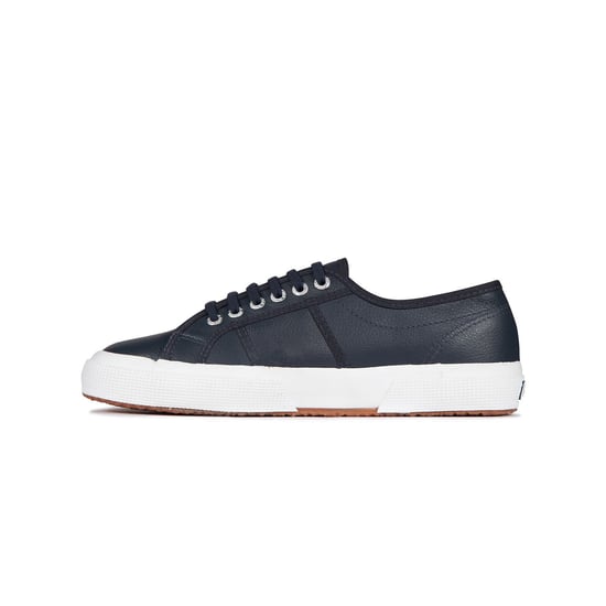 Superga Unisex Adult 2750 Efglu Leather Trainers (Black/White)