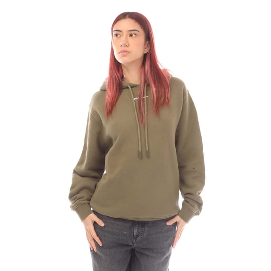 Off-White Flock Chine Flower Arrow sudadera con capucha verde militar - Image 1
