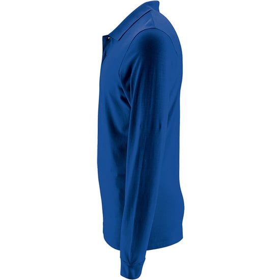 SOLS Mens Perfect Long Sleeve Pique Polo Shirt (Royal Blue) - Image 3