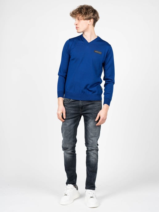 Plein Sport Suéter Merino del hombre azul - Image 2