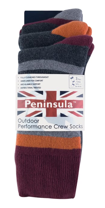 PENINSULA - Pack de 3 Calcetines de senderismo con forro acolchado antiampollas - Image 2