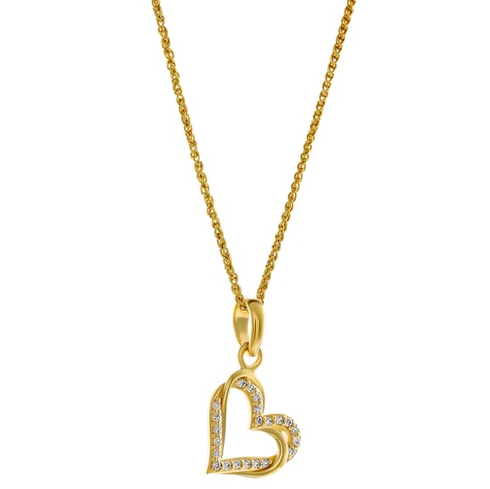 Orphelia 'Cecilia' Women's 925 Sterling Silver Pendant with Chain - Gold ZH-7584/G - Image 3