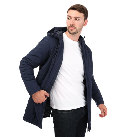 Men's Castore Long Length Bench Jacket in Navy