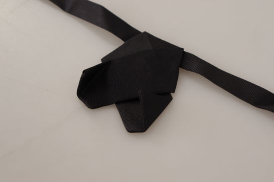 Classic Silk Bow Tie with Adjustable Neck Strap