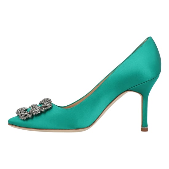 Manolo Blahnik Hangisi 090 Pumps Green - Image 6