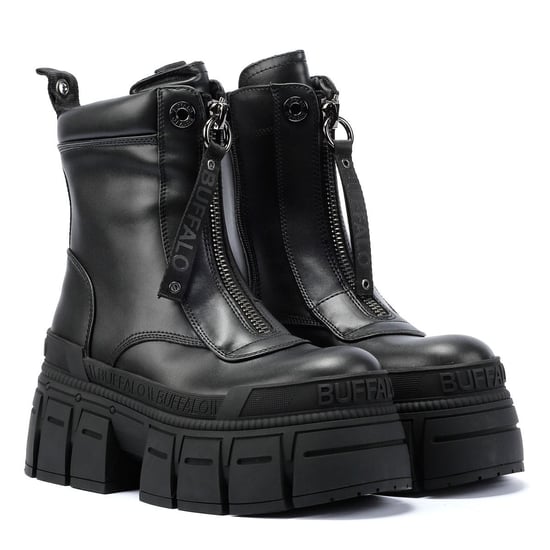 Buffalo Gospher Zip Women's Black Boots - Image 1