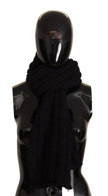 Chal de lana virgen negra tejido unisex de Dolce & Gabbana para mujer - Image 5