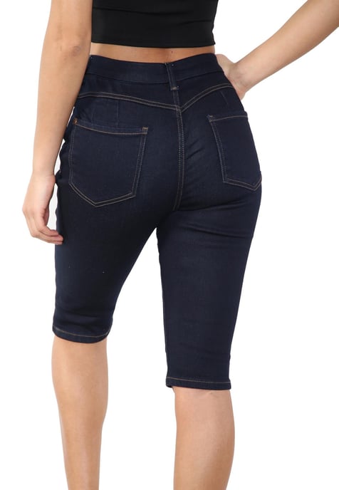 MYT Mujer Magic Shaping Shorts De Mezclilla De Talle Alto Indigo - Image 2