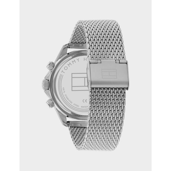 Accessories Tommy Hilfiger Miles Chronograph Mesh Bracelet Watch in navy silver - Image 3