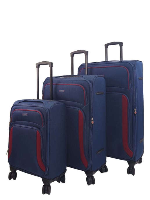 Soft 8 Wheel Luggage Light Travel Suitcases